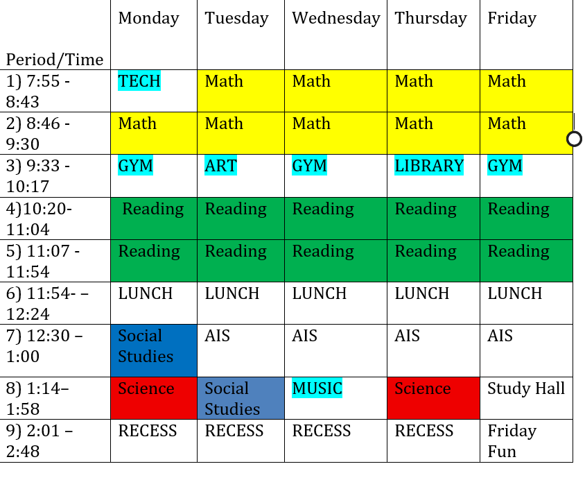 Schedule