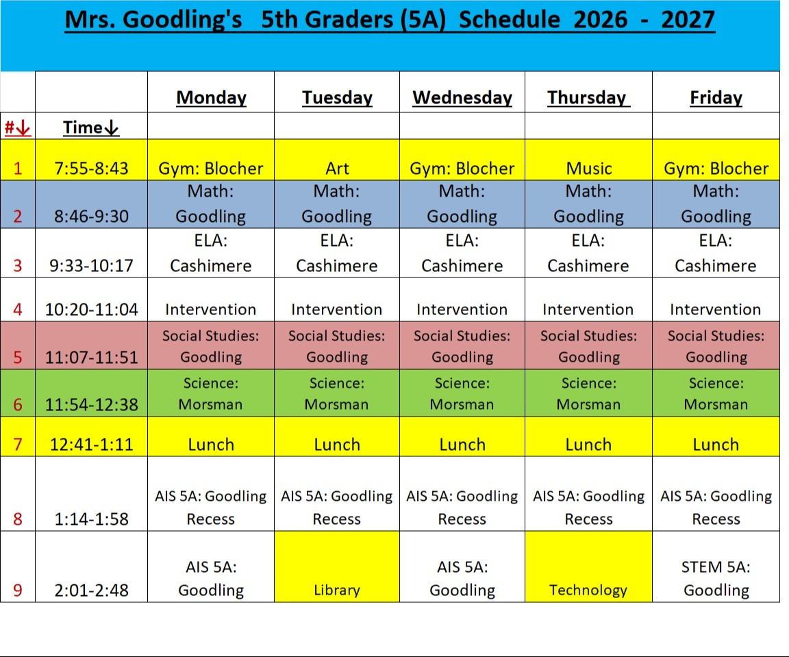 Schedule