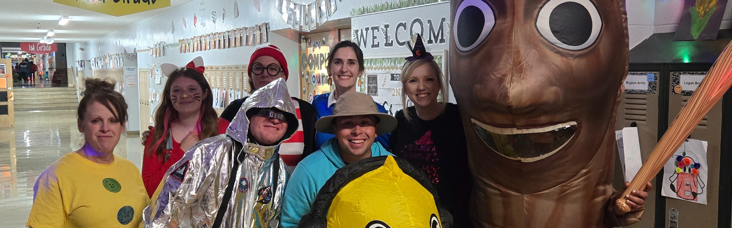 Maple teachers dressed up for Monday Night!