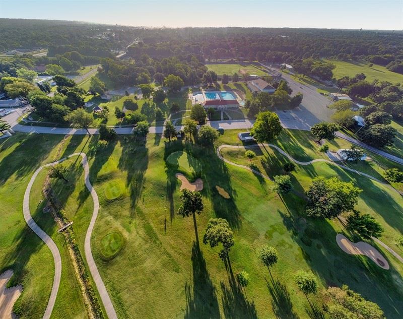 Aerial view of a park