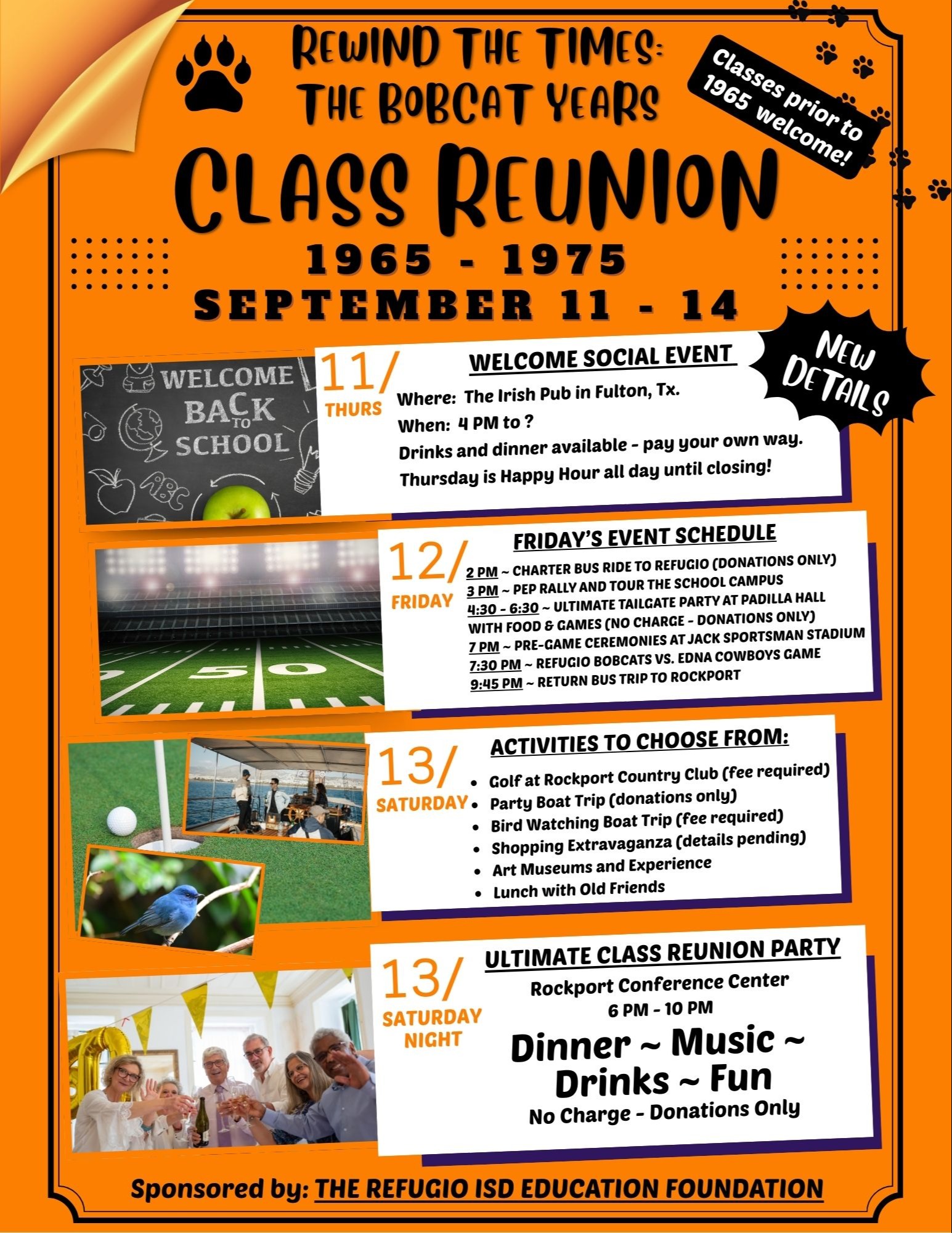 Class Reunion 1965 thru 1975 Flyer