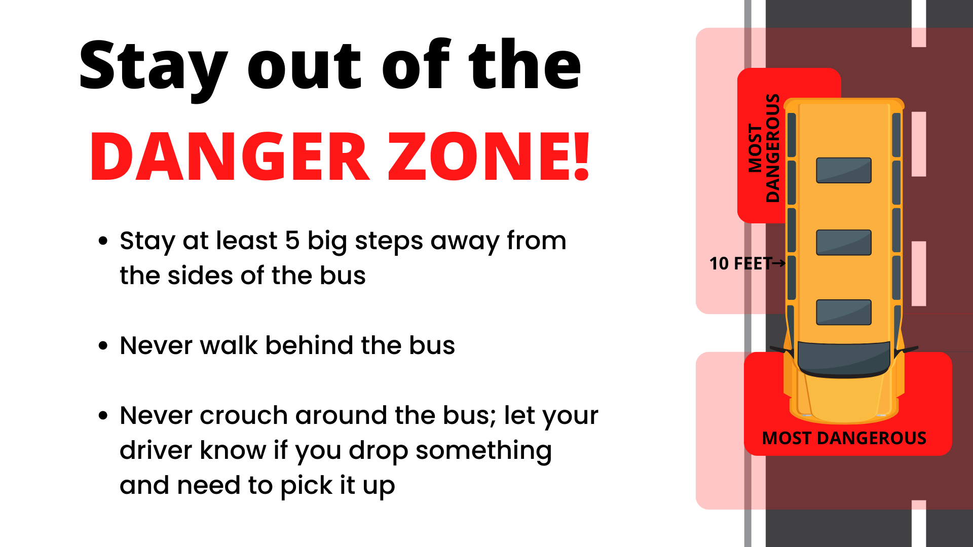 bus danger zones