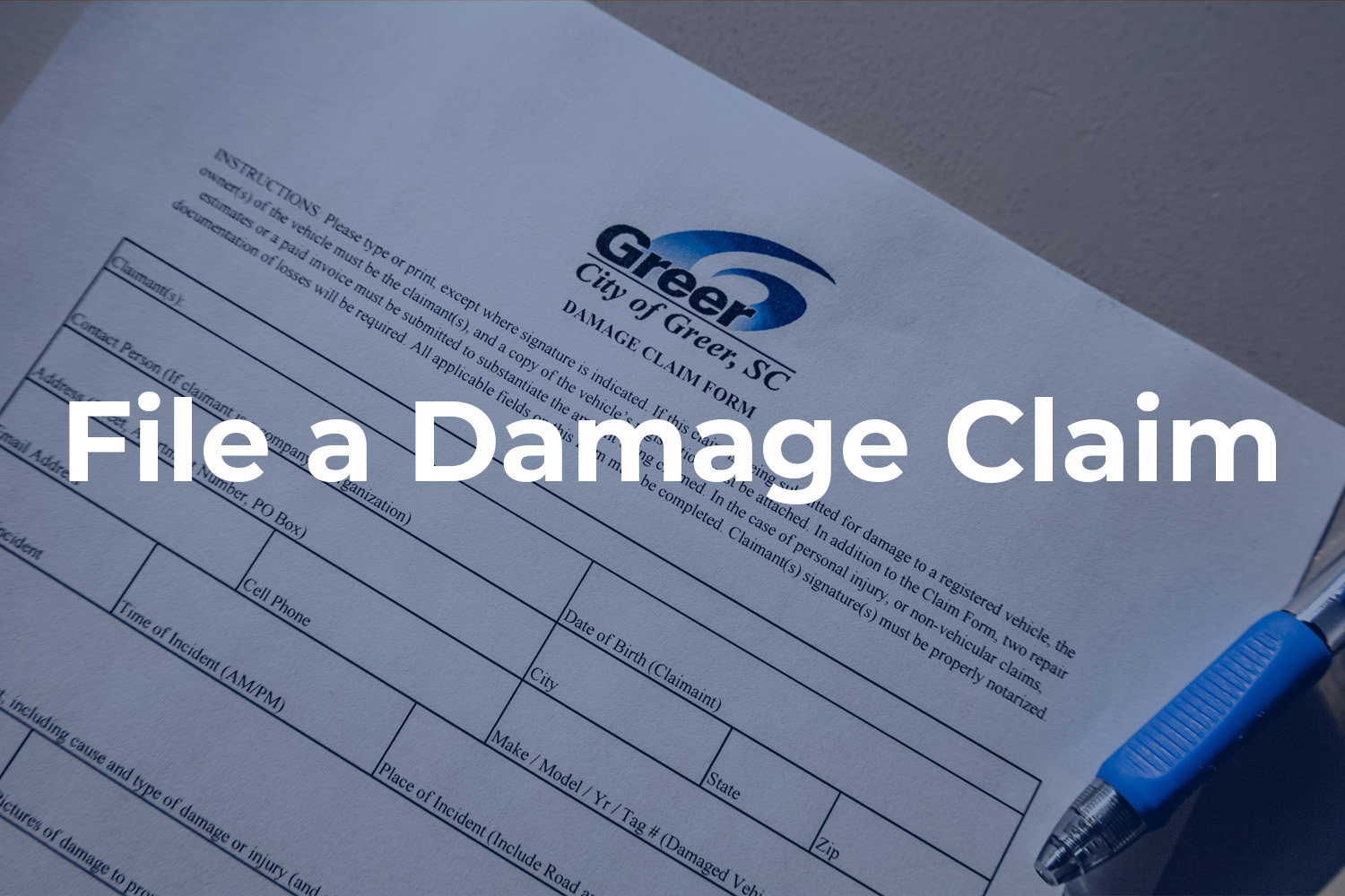 file a damage claim