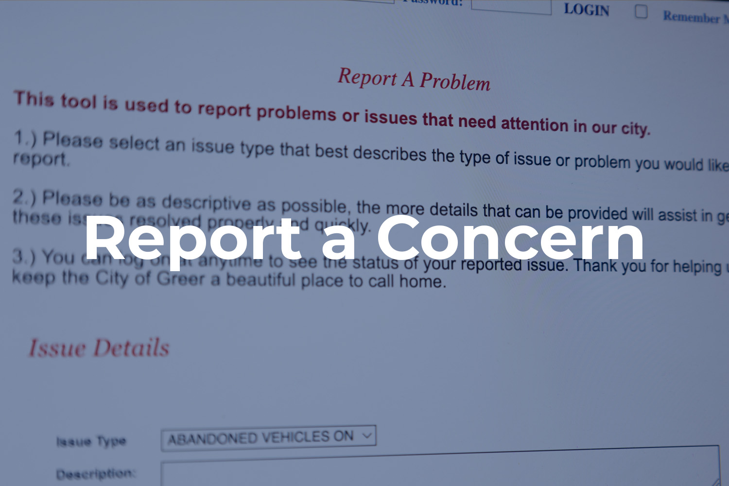 report a concern 