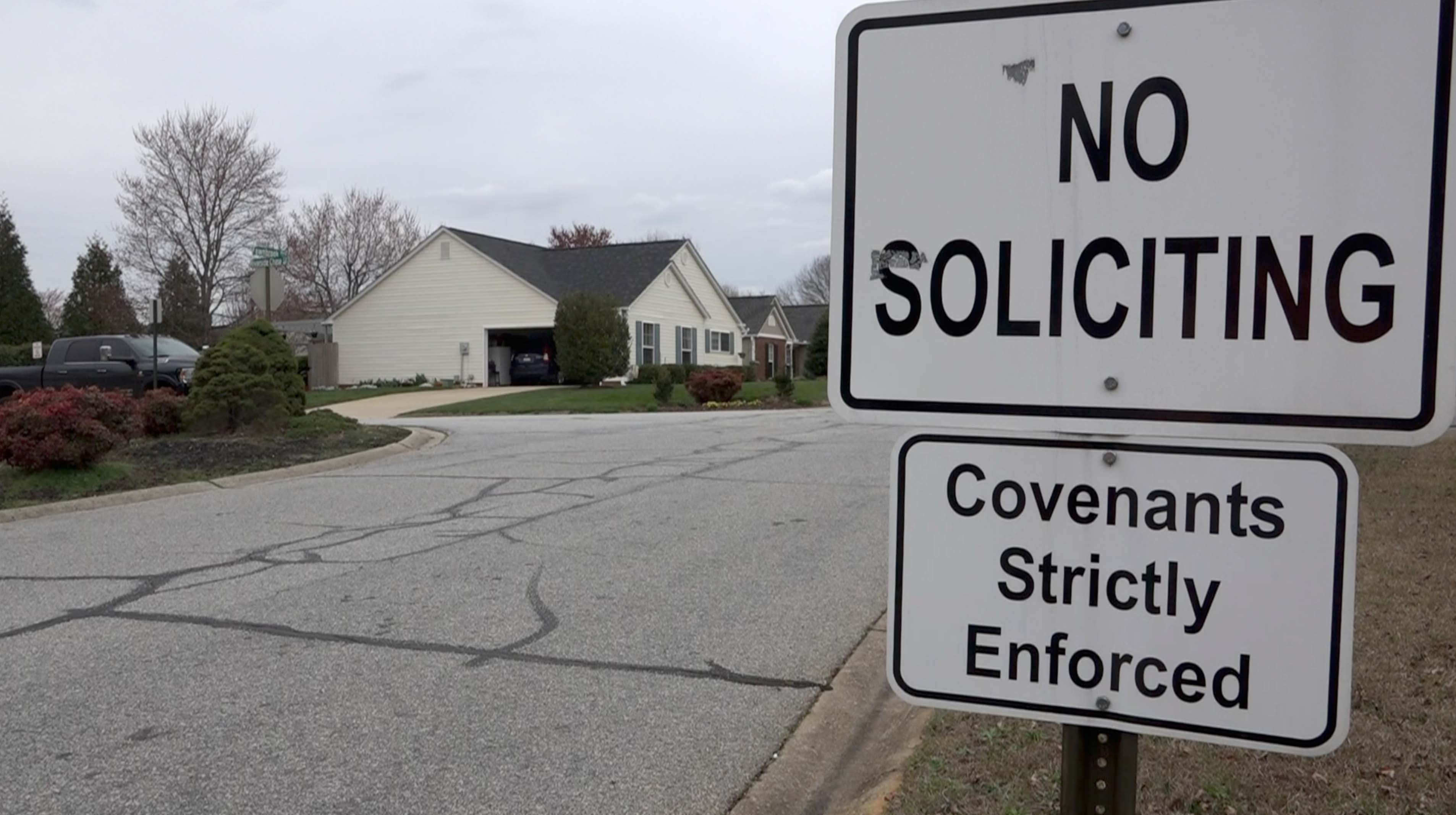 No Soliciting Sign in Greer Neighborhood