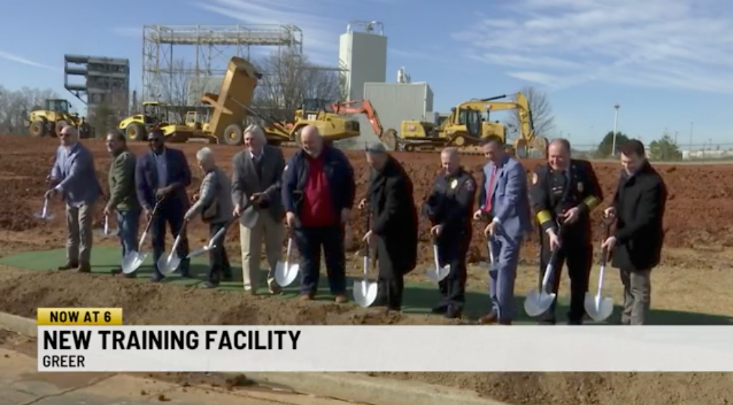 WSPA Coverage of Public Safety Training Center Groundbreaking