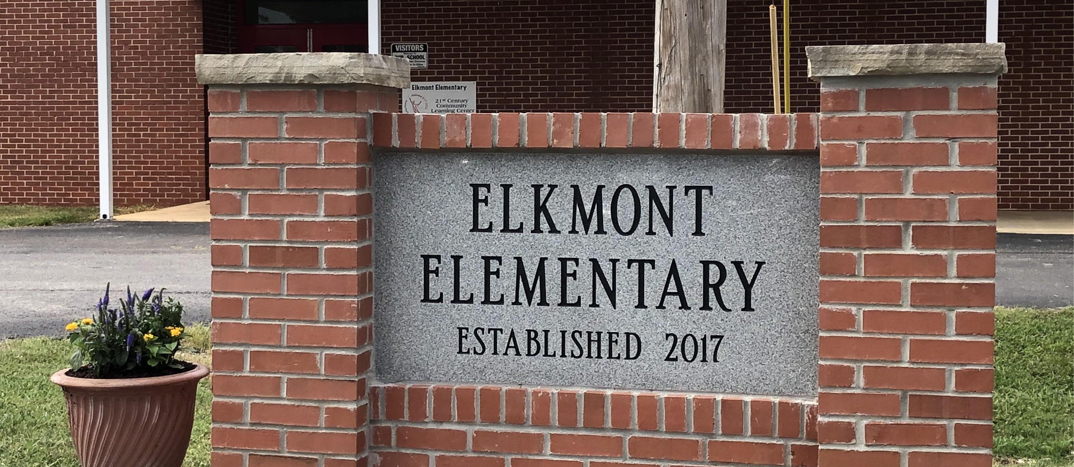 front of elkmont elementary school