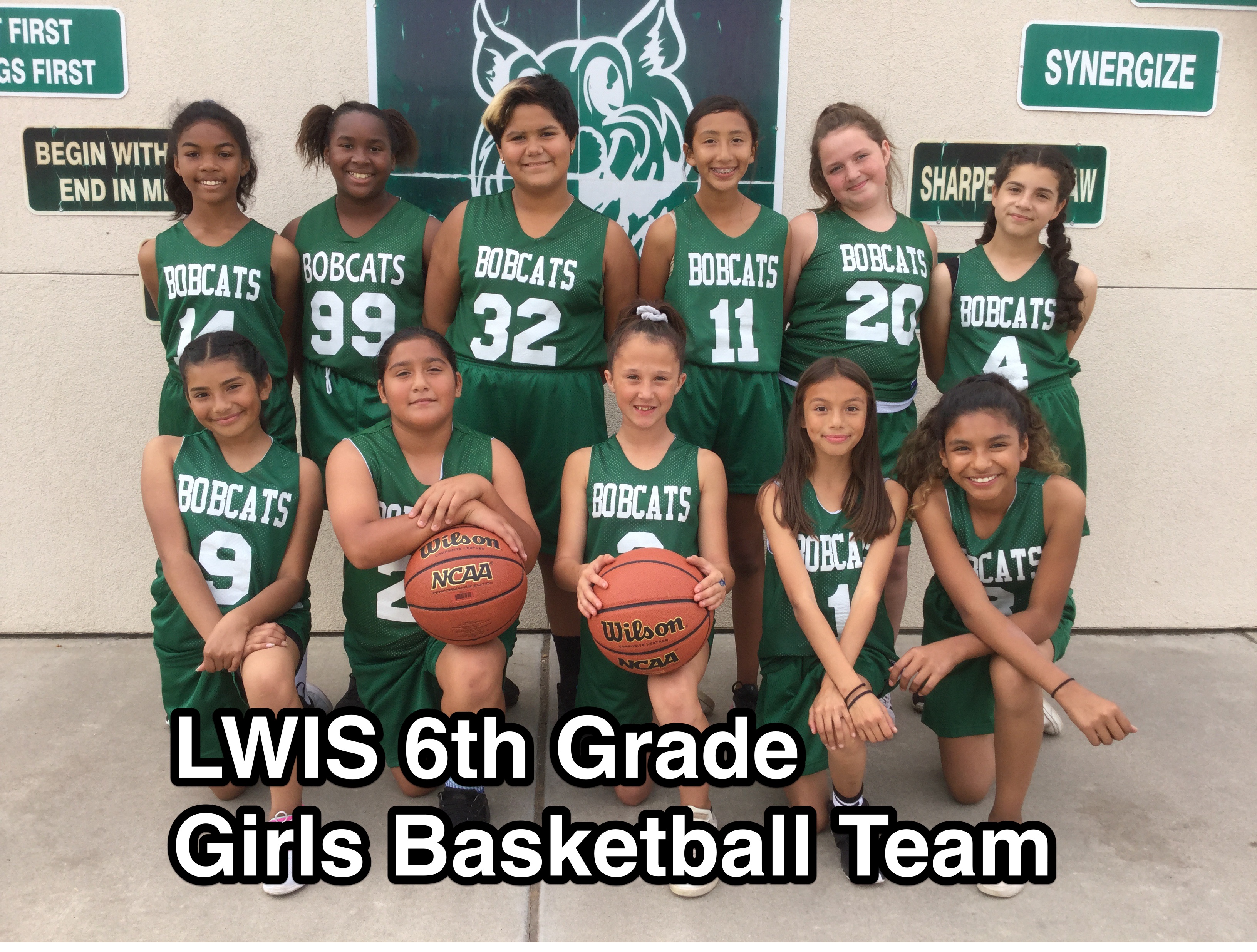 6th Grade Girls Basketball Team 19-20
