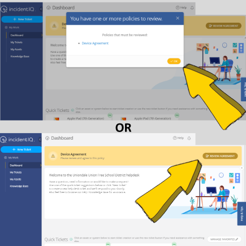 incident iq screenshot to review policies