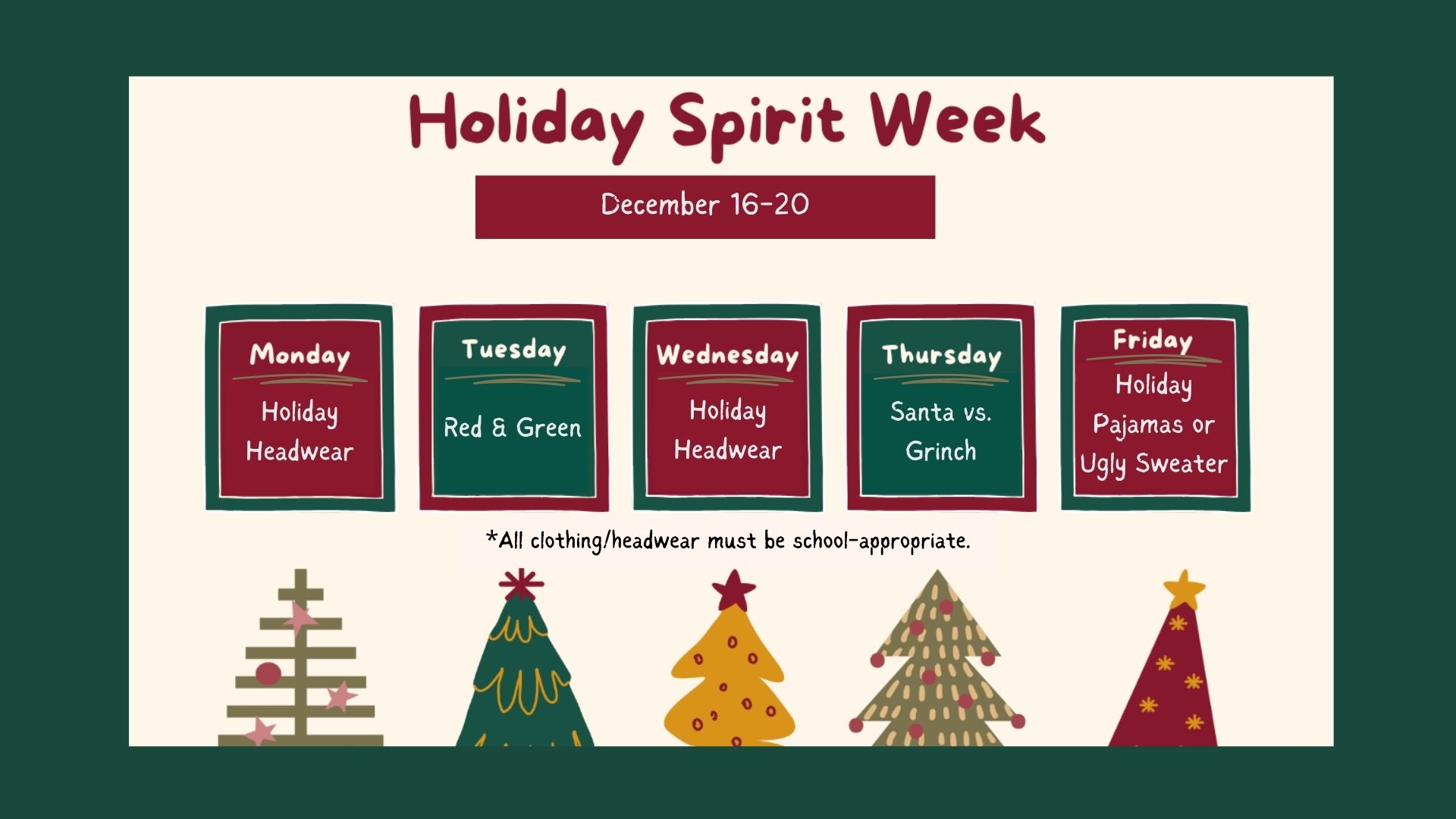 holiday spirit week