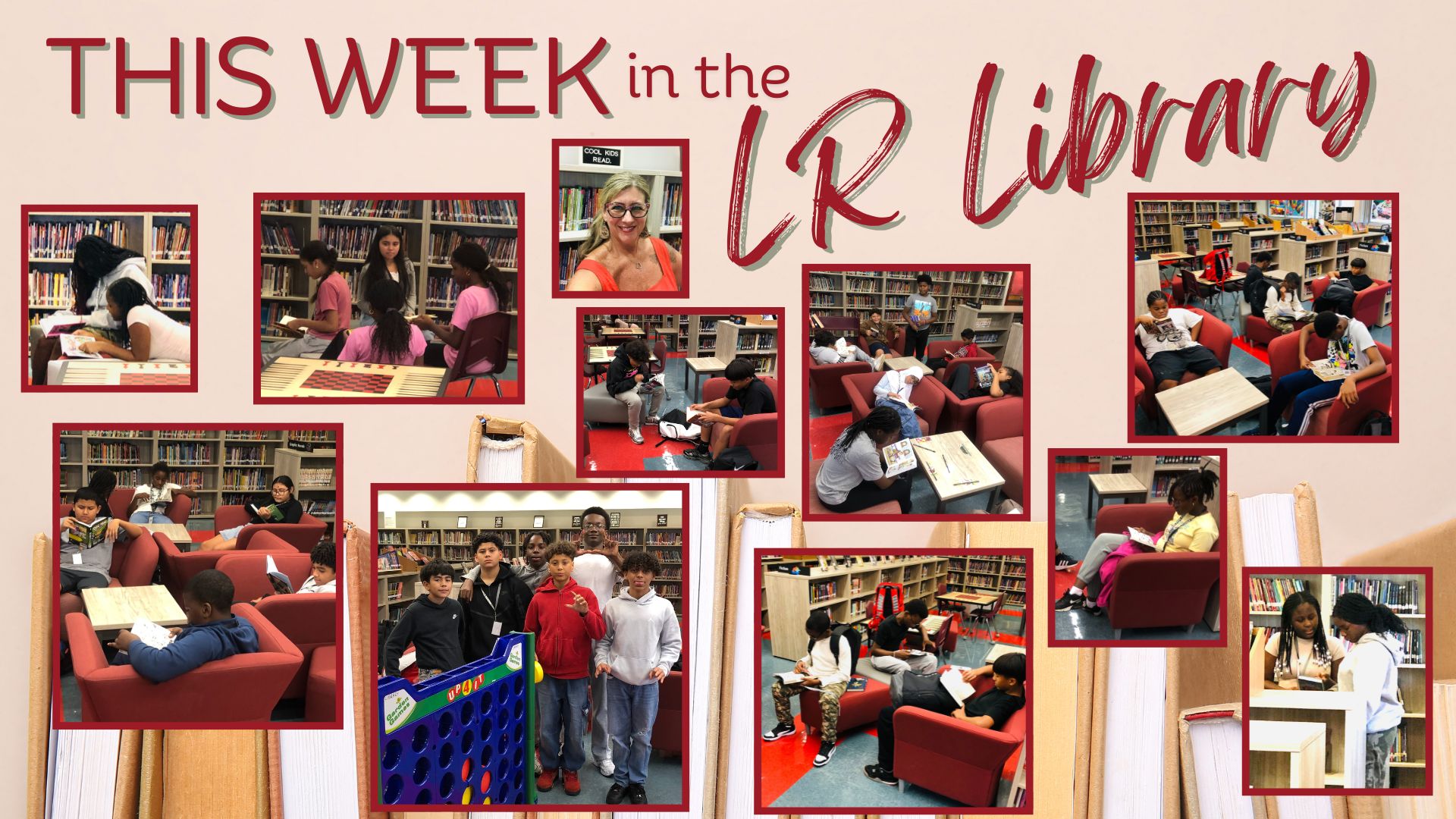 this week in the library collage
