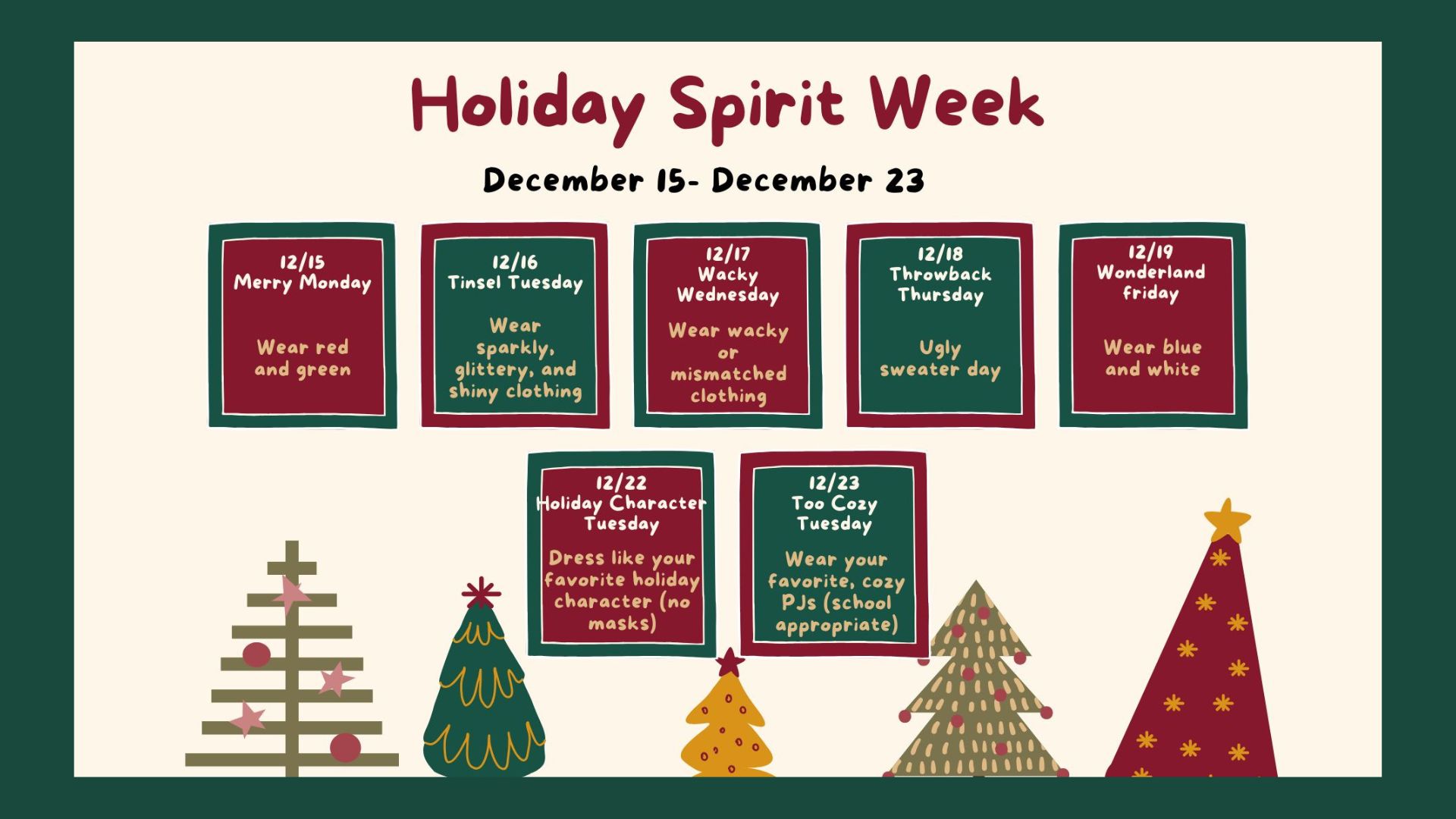 holiday spirit week