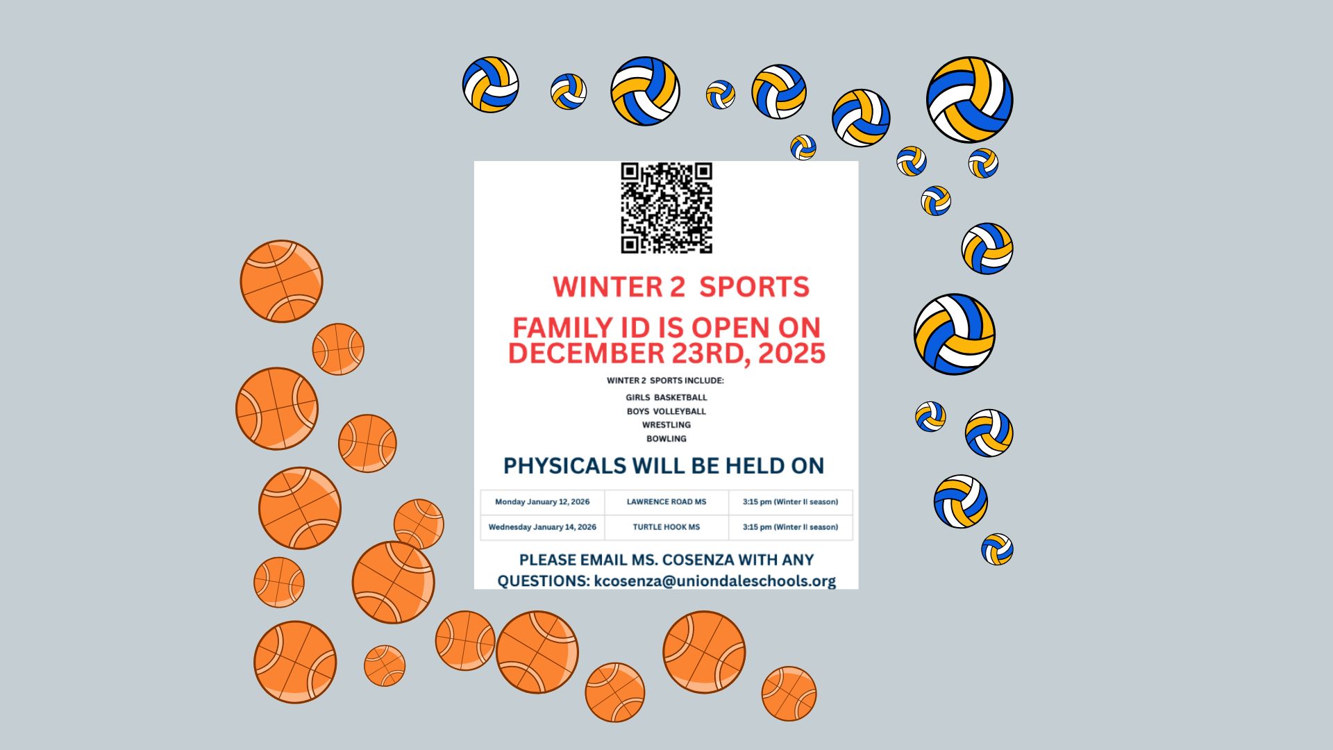 Family ID sports signup flyer