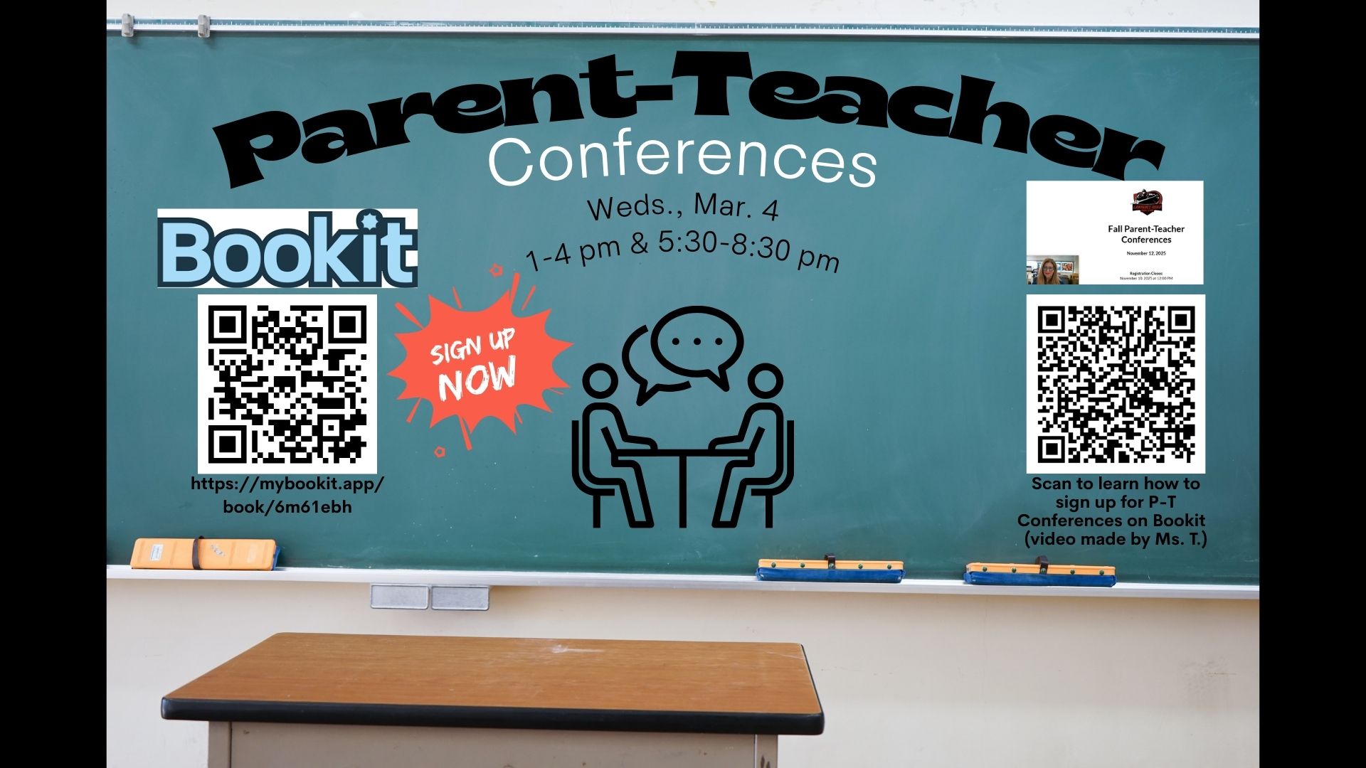 parent teacher conferences banner