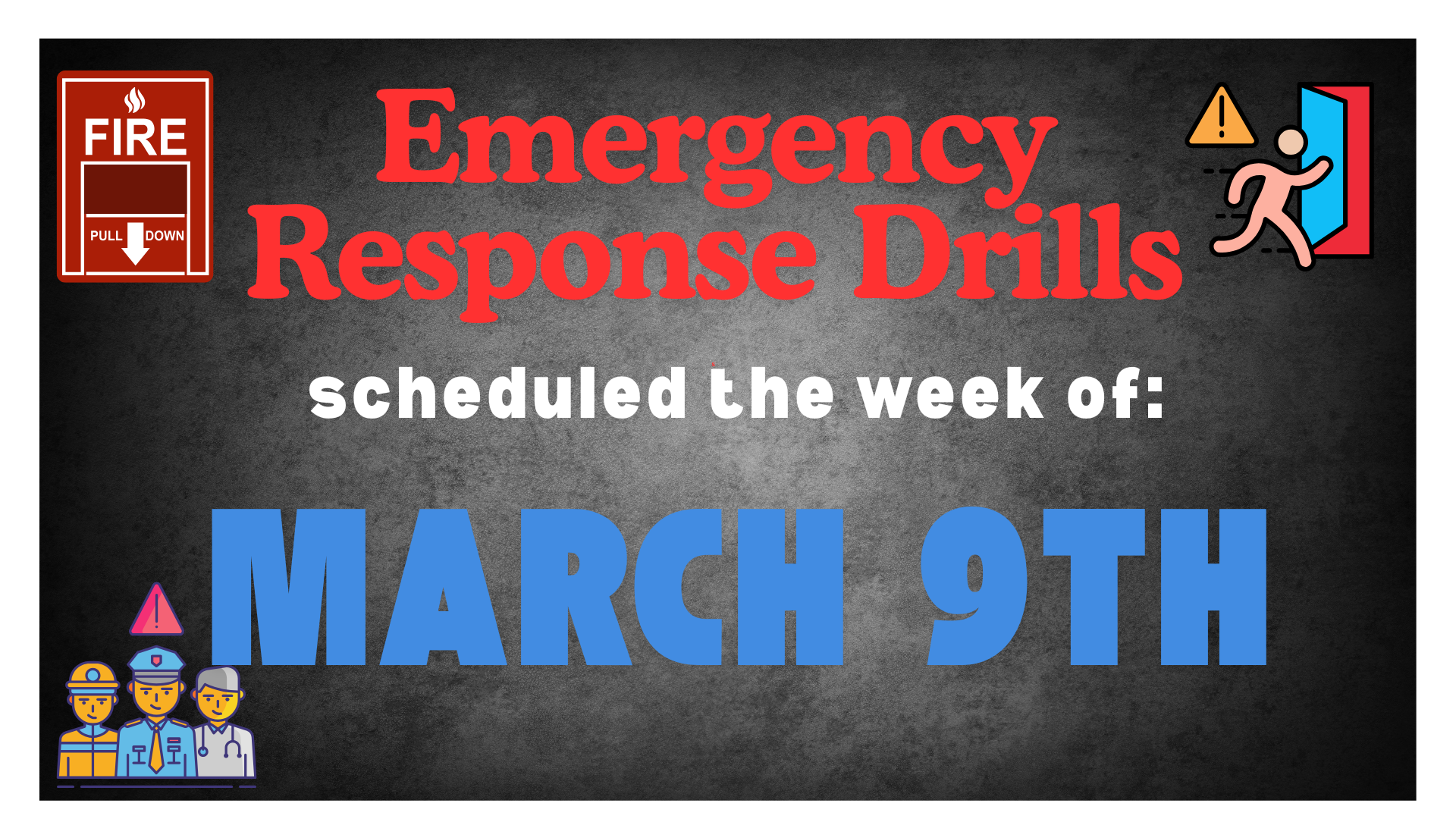 emergency drill banner