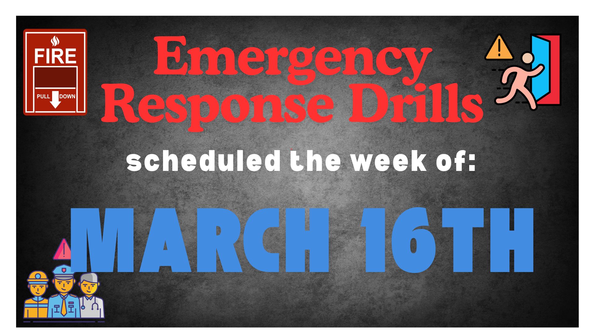 emergency drill banner