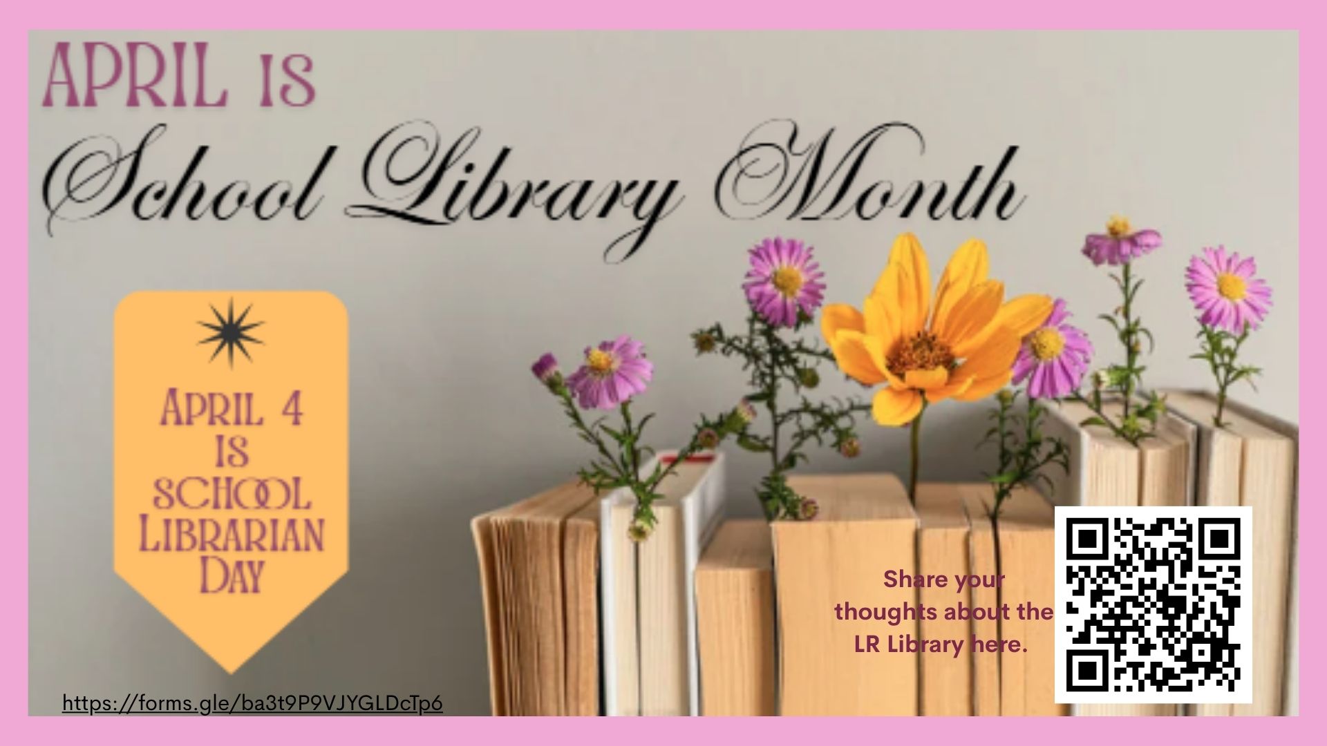 school library month banner