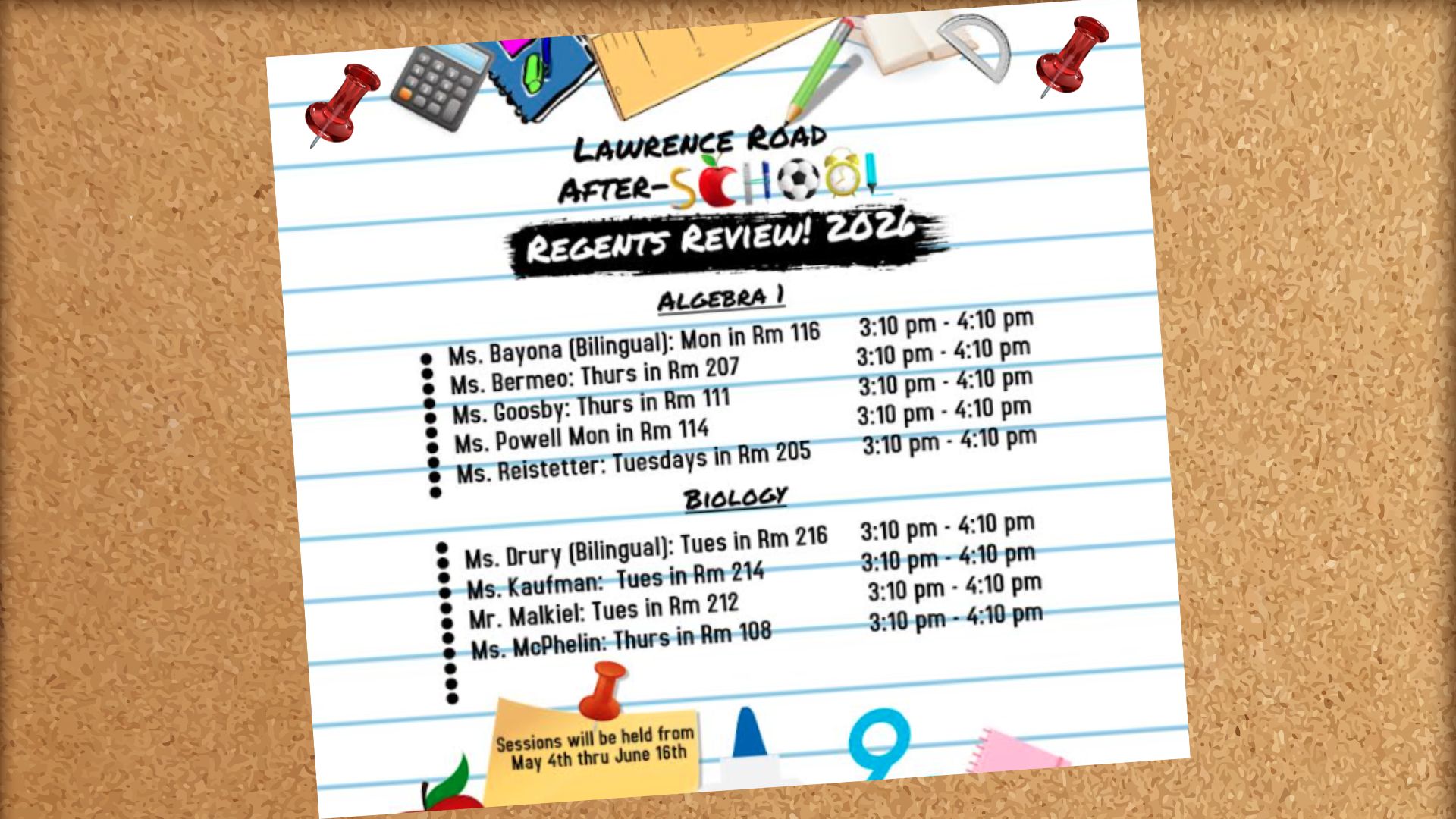 regents review flyer