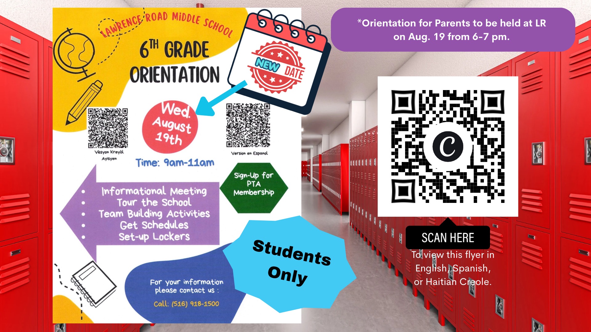 Grade 6 summer orientation info