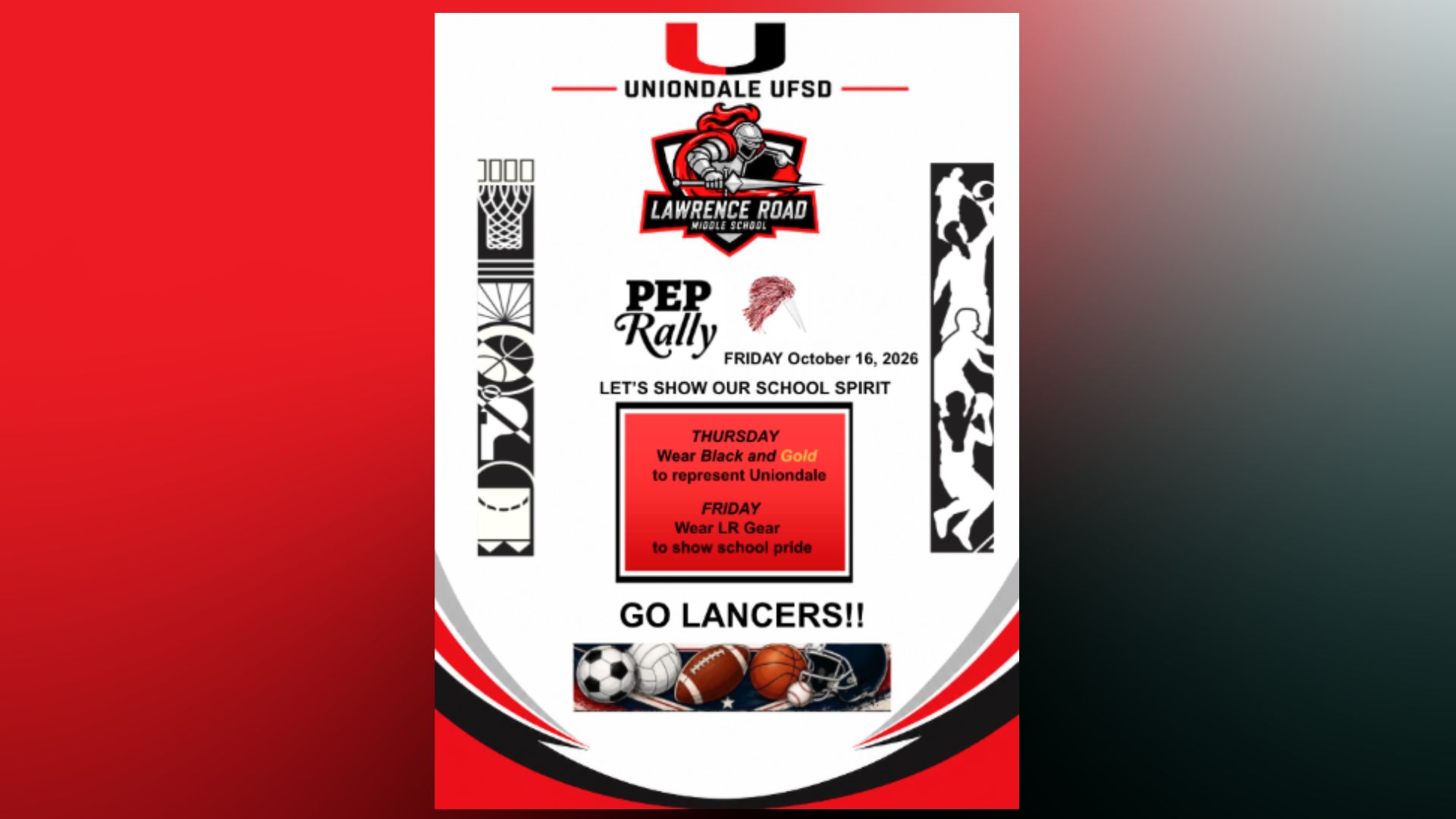 pep rally flyer