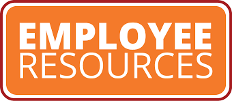 employee resource words in white on orange background