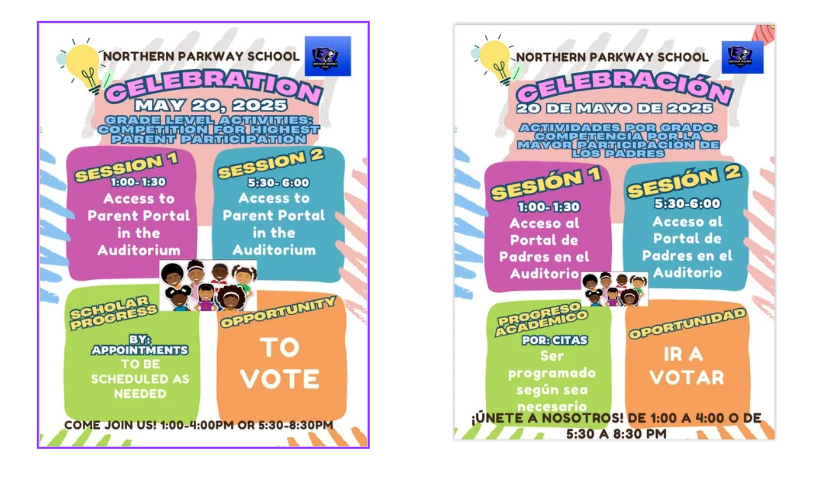 flyer for parent teacher conference night of fun activities