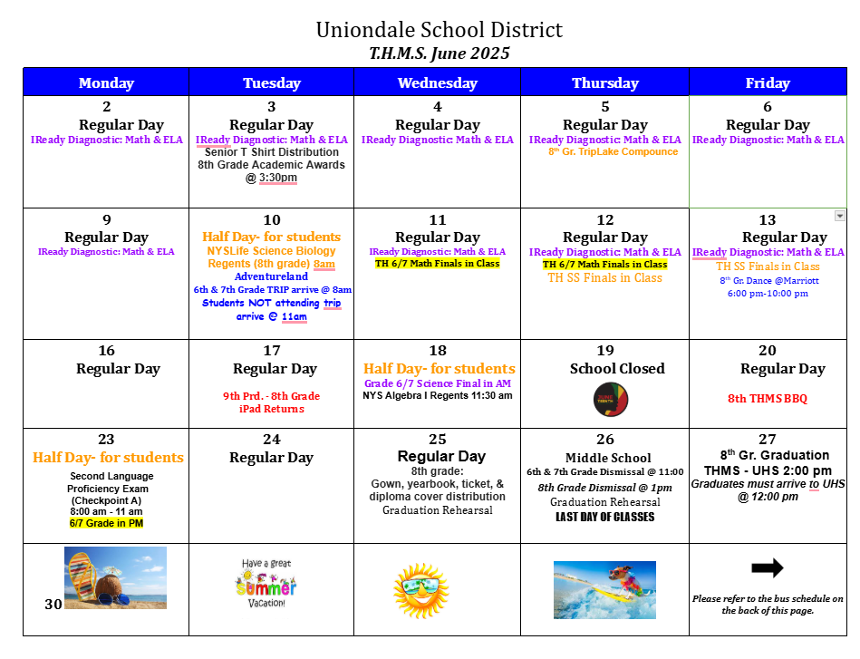 June Calendar