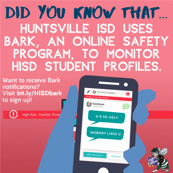 huntsville isd uses bark and online safety program to monitor hisd student profiles