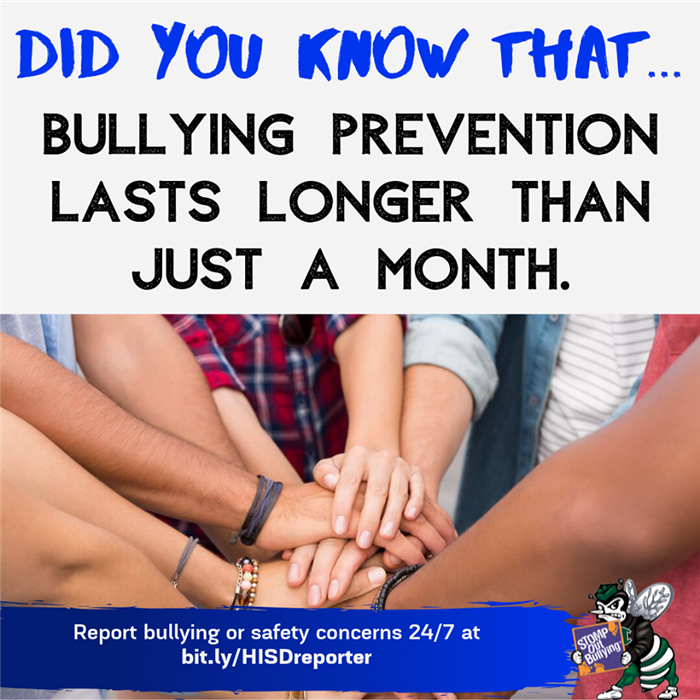 did you know that bullying prevention lasts longer than just a month