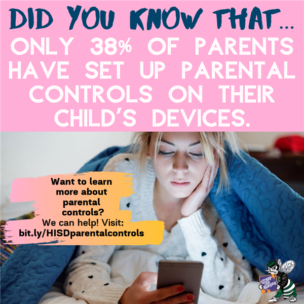 only 38% of parents have set up parental controls on their childs device