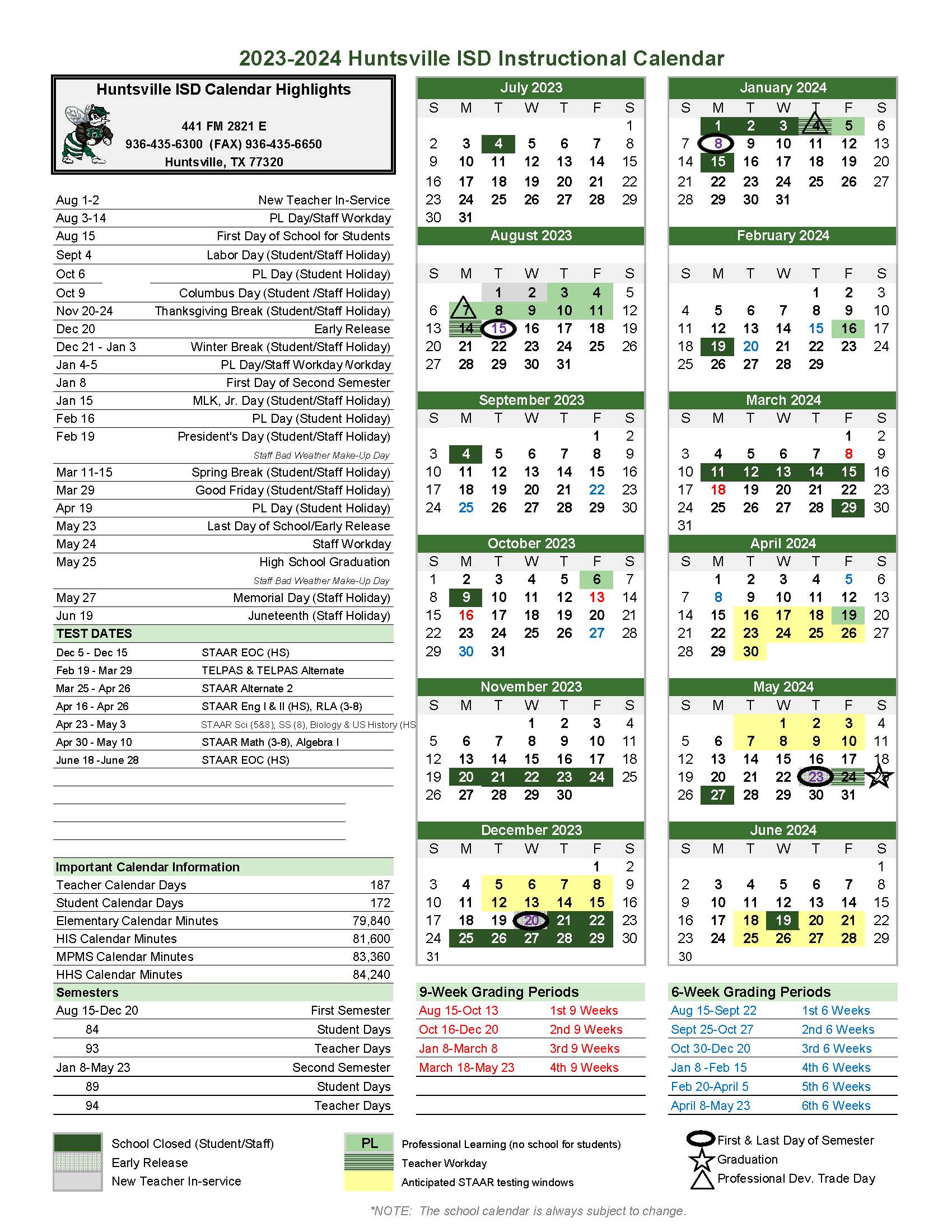 academic calendar for 2023-2024