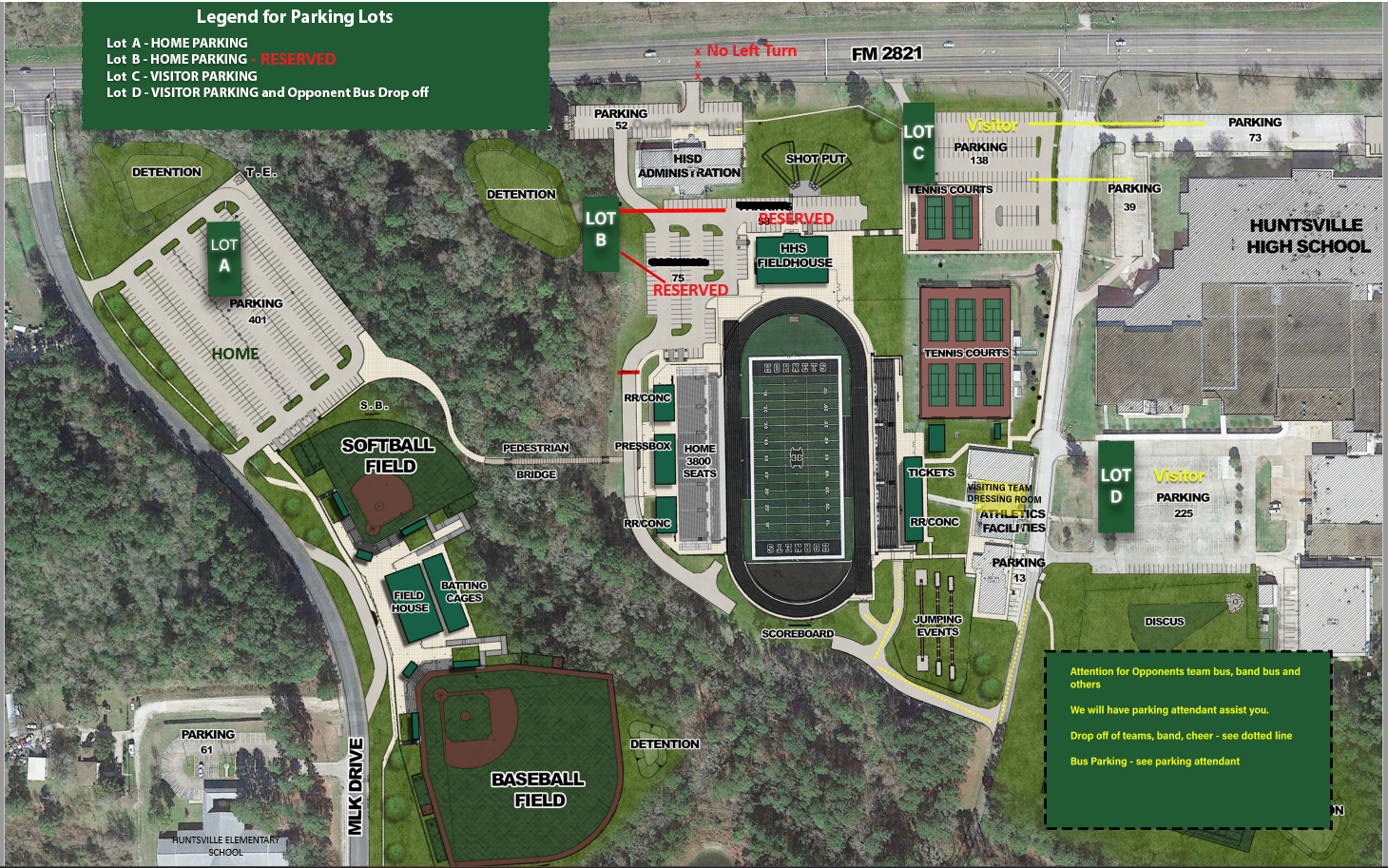 Revised Huntsville ISD Athletic Complex Map