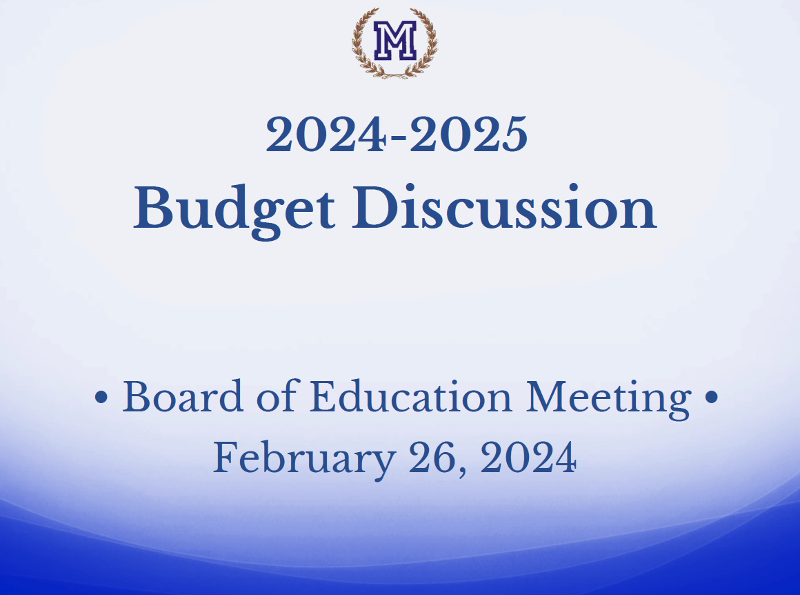 Budget discussion slide with link