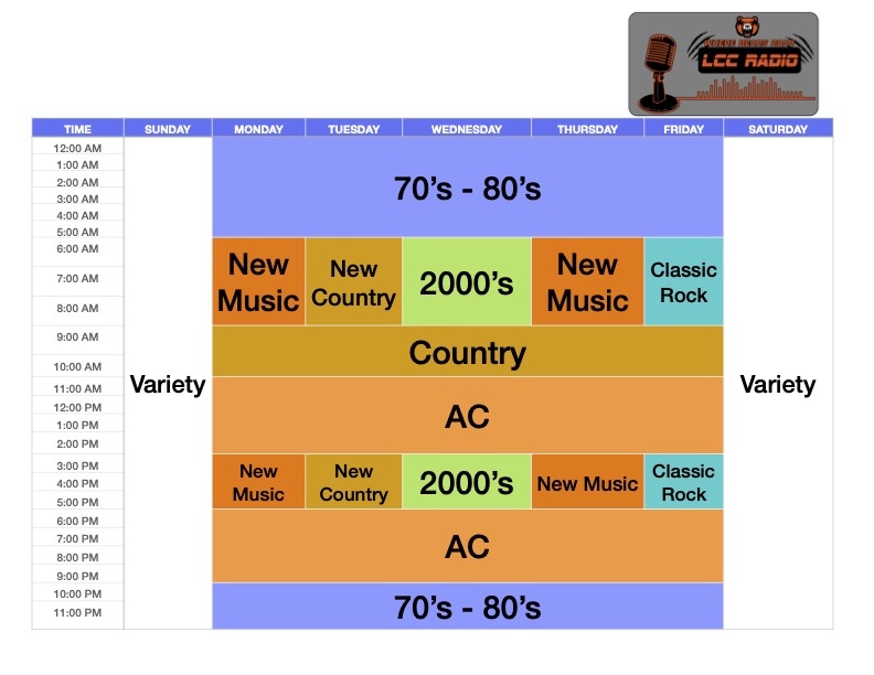 LCC Radio Schedule