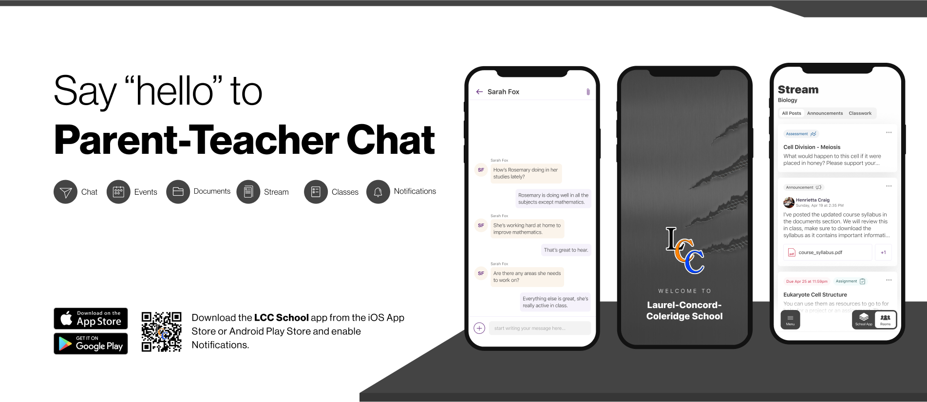 say "hello" to parent-teacher chat