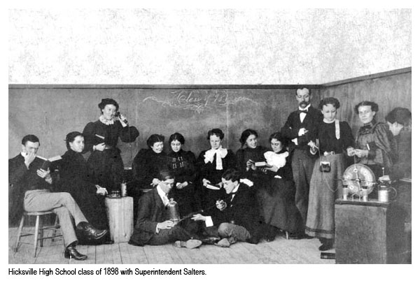 Photo of a High School class in 1896 along with Superintendent Salters.