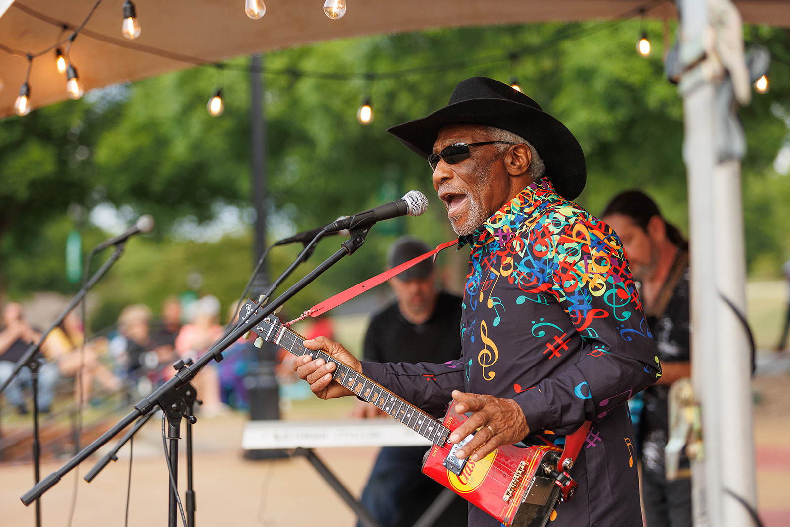 Mac Arnold performing at Tunes in the Park