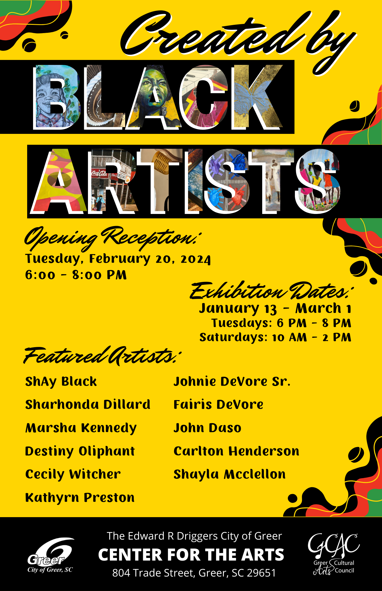 Created by Black Artists Art Exhibition Poster