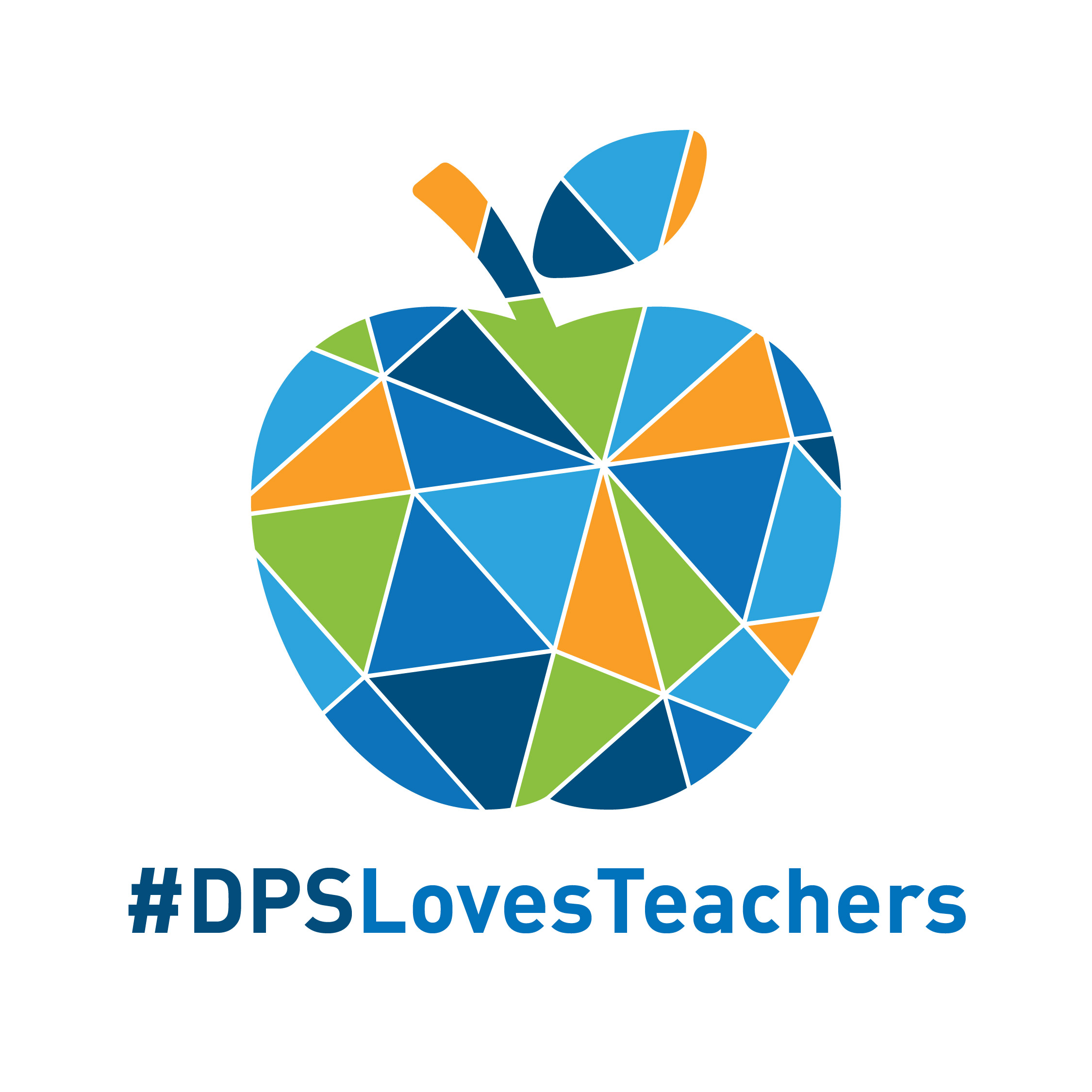 #DPSLovesTeachers with apple graphic