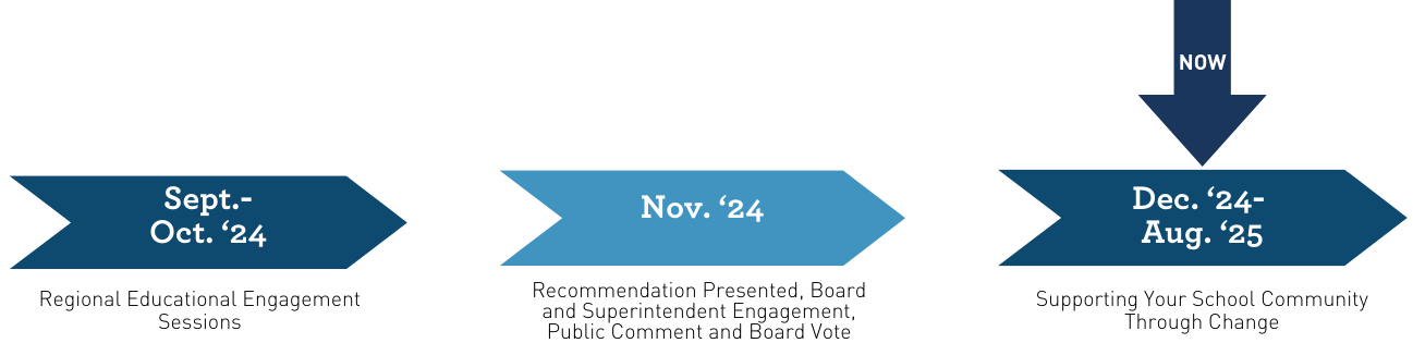 This is a visual timeline of the Denver Schools Thrive Initiative.