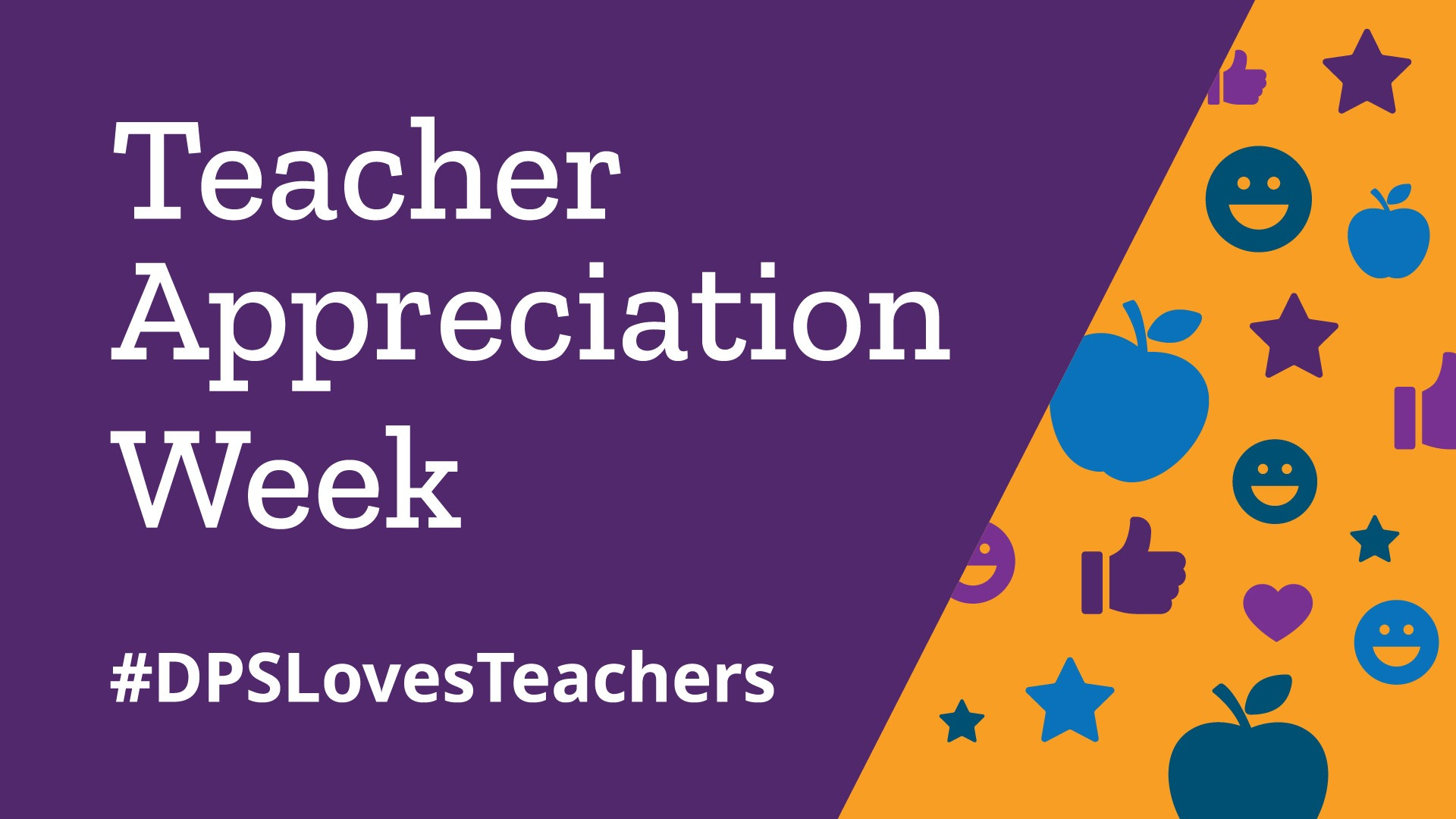 #DPSLovesTeachers with apple graphic