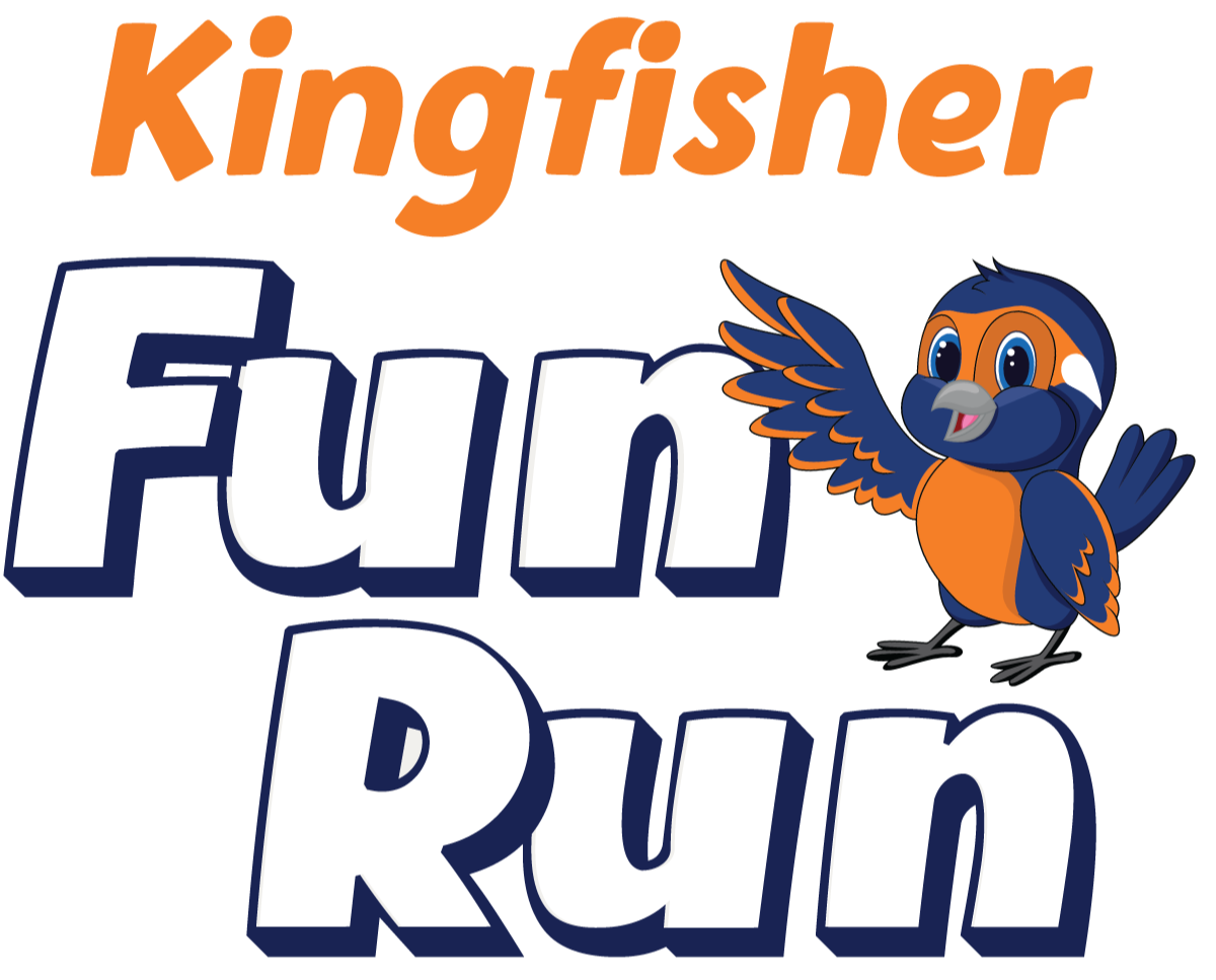 Kingfisher Fun Run logo with bird