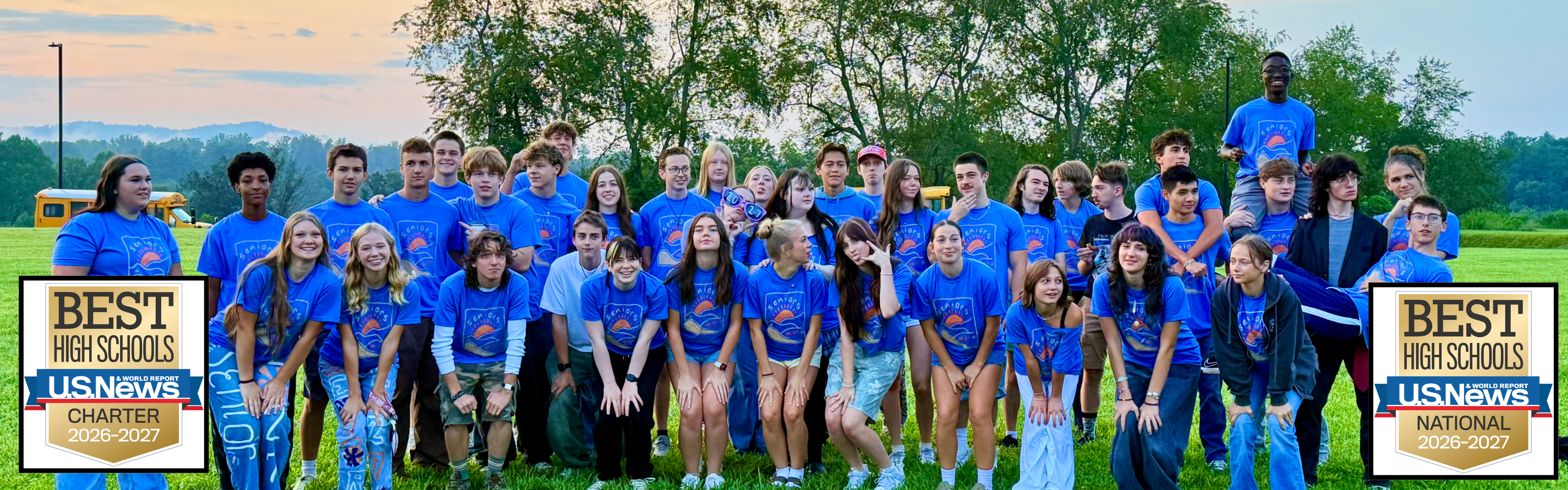 group of senior students
