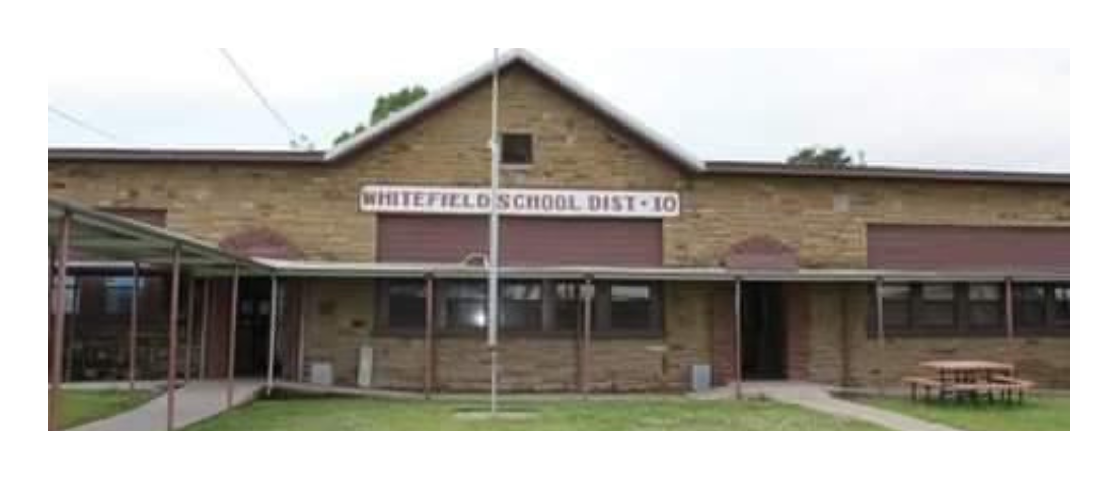 Whitefield Public School WPA Rock Building.  Built in 1940.