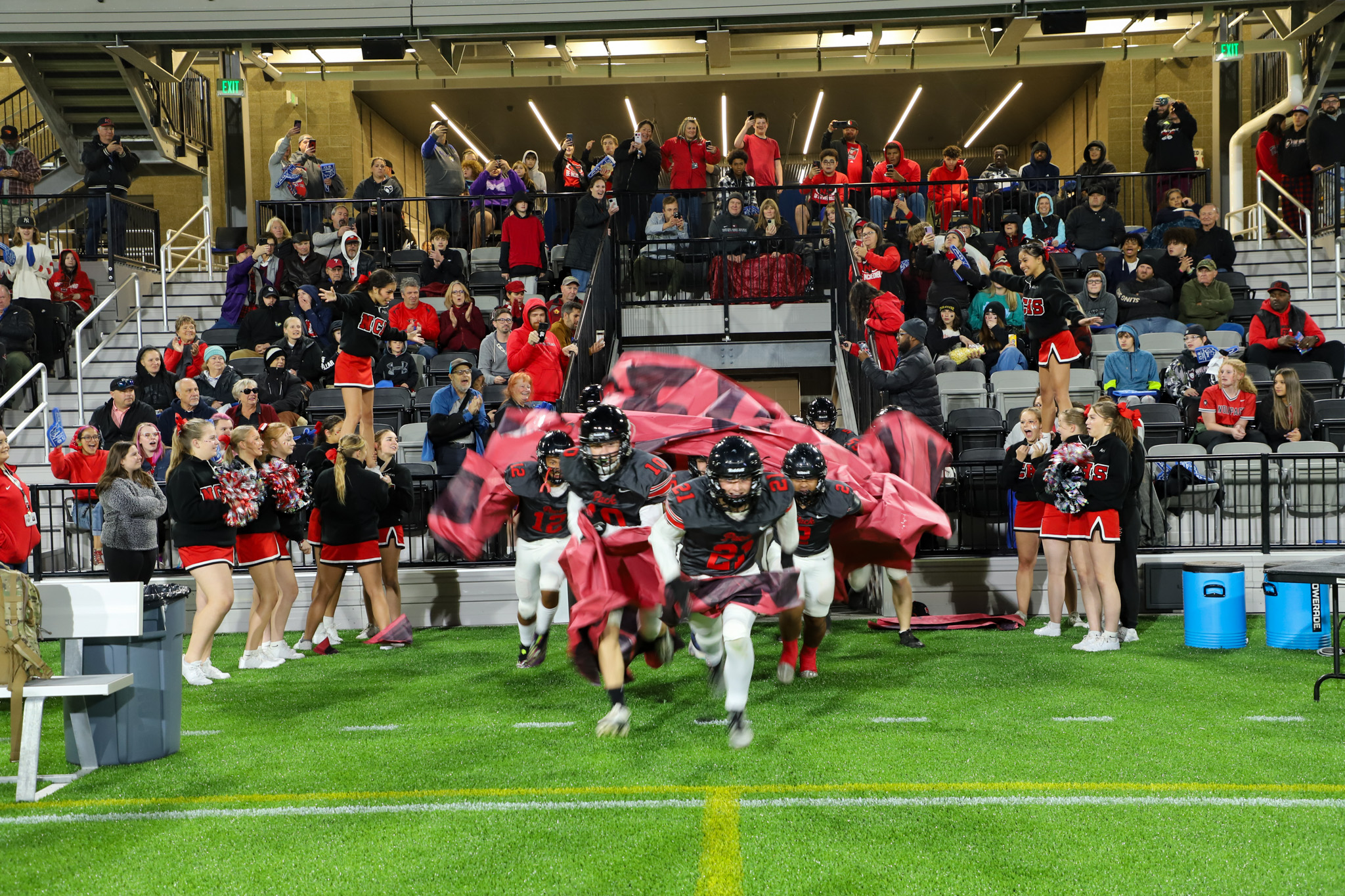 Football team entrance