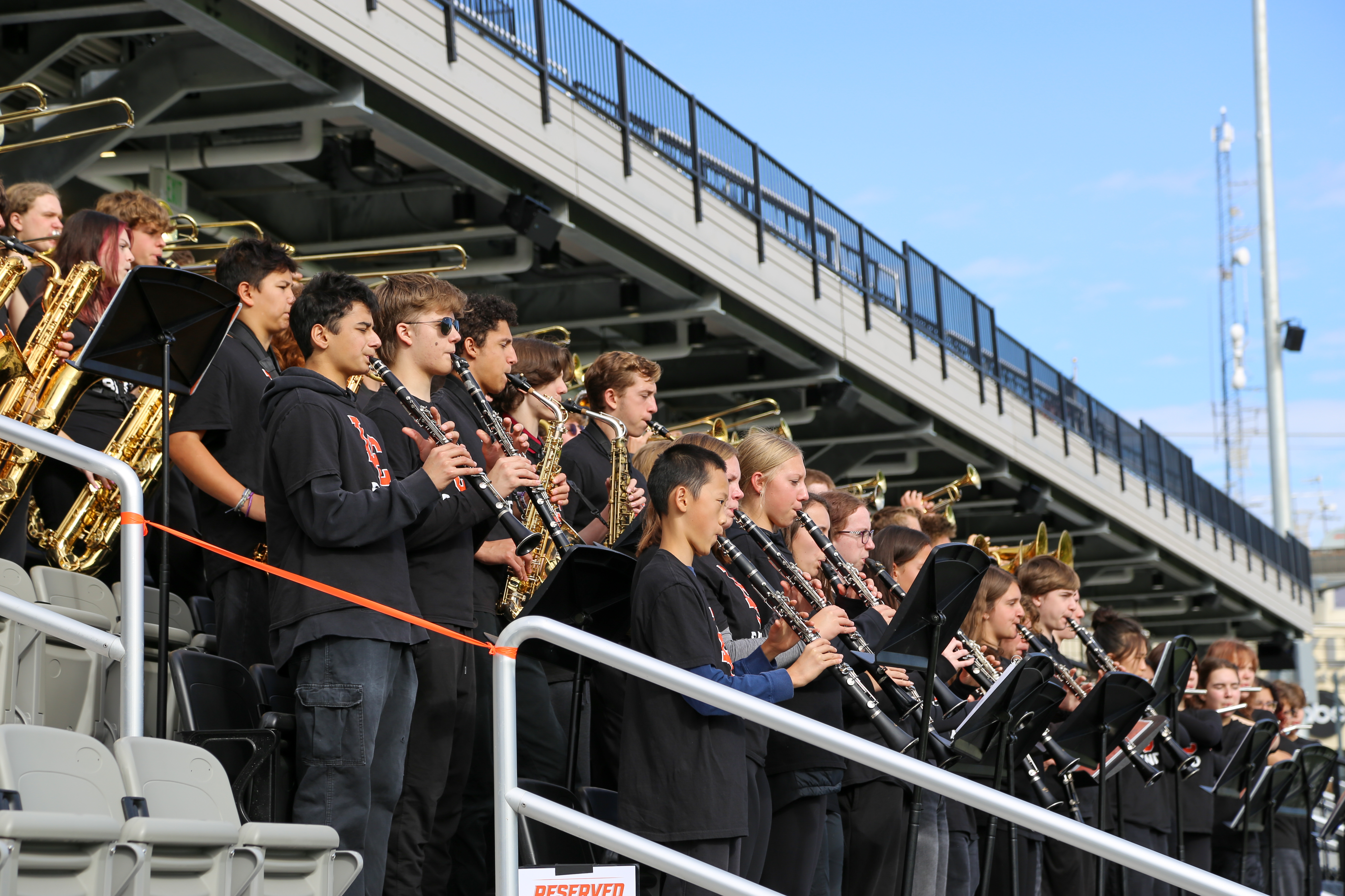 Band playing at stadium