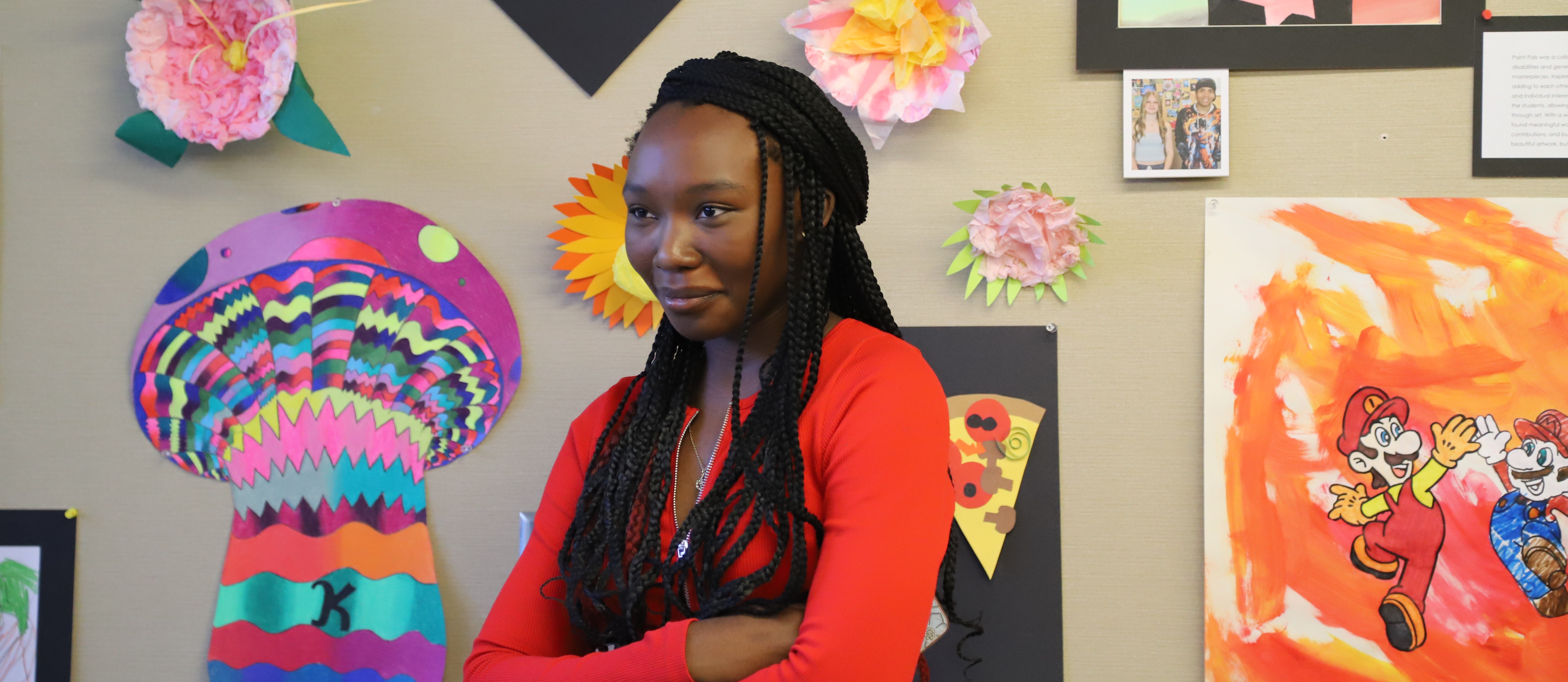 Student with art