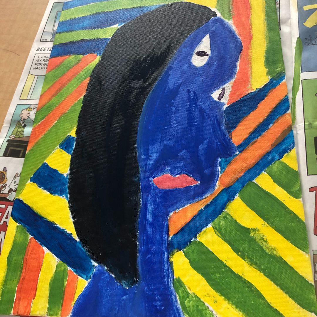 Student painting