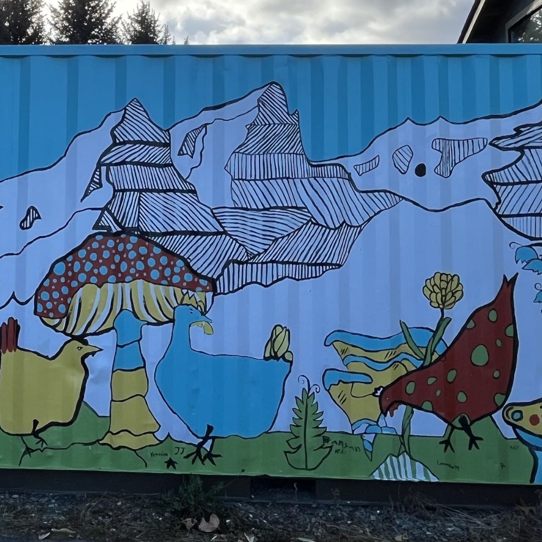 Mural on building