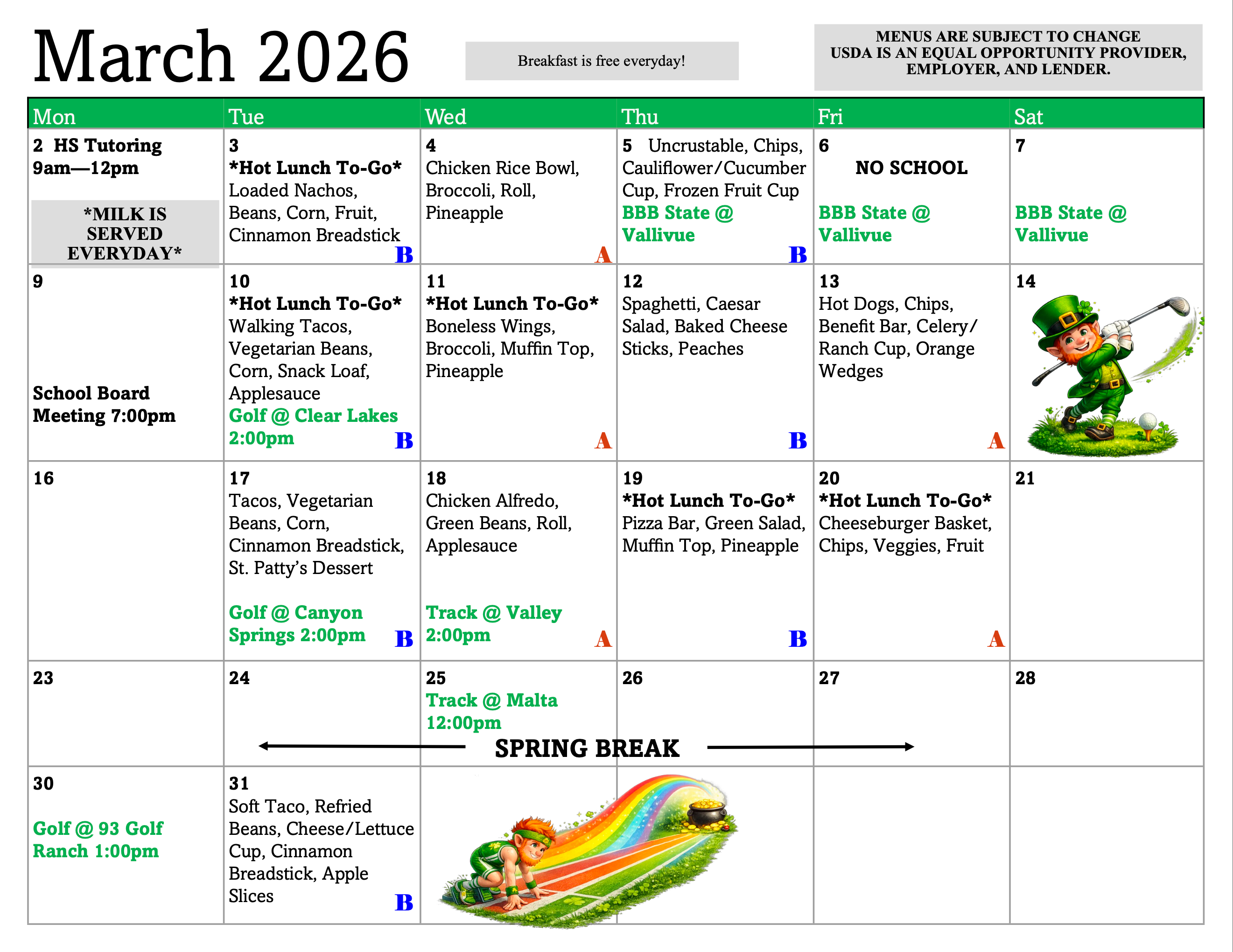 March Calendar